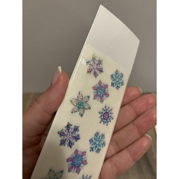 COPY - Vintage Sandylion Stickers Prismatic Snowflakes - NO LOGO, Sealed - Picture 3 of 4
